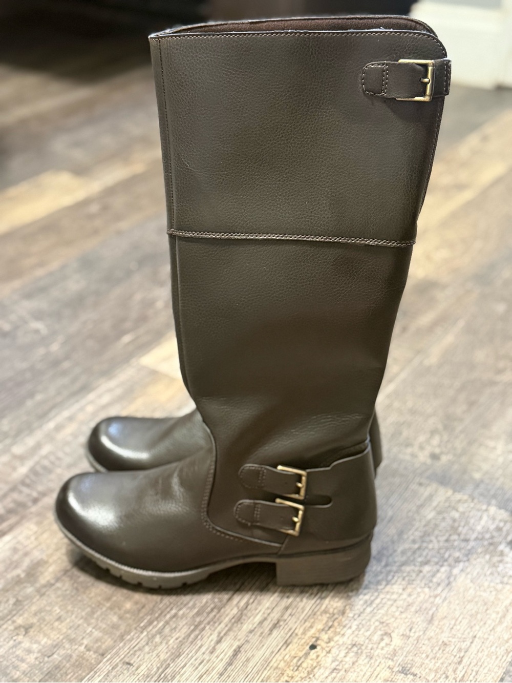 Clarks Riddle Phrase Brown Riding Boots Size 9M New